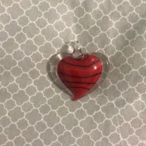 Blown Glass Heart Pendant